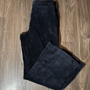Zara Navy Corduroy Straight Leg Pants
